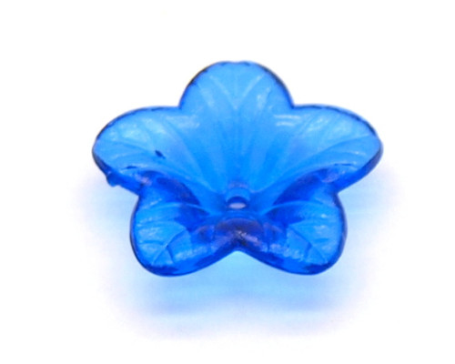 Akrylové korálky květina 18mm -  barva tmavě modrá 10kusů