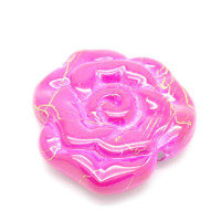 Akrylové korálky květ - barva růžová, DB style 2ks