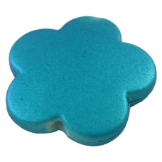 Akrylové korálky kytka - modrá 4 kusy