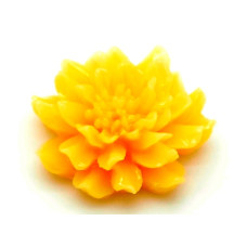 Cabochon květina 24mm - barva oranžová 1kus