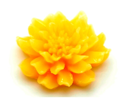 Cabochon květina 24mm - barva oranžová 1kus