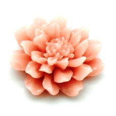 Cabochon květina 24mm - barva starorůžová 1kus