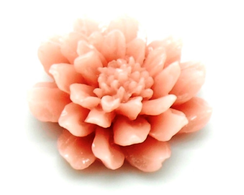 Cabochon květina 24mm - barva starorůžová 1kus