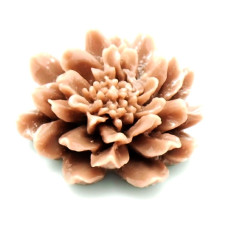 Cabochon květina 24mm - barva světlá káva 1kus