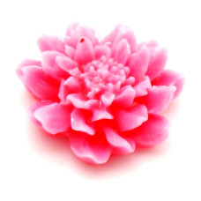 Cabochon květina 24mm - barva tmavá růžová 1kus