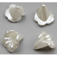 Akrylové korálky imitace voskových perel, kala 14mm  - smetanově bílá 10ks