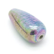 Akrylové korálky s UV barvou, kapka - fialová Mauve 1ks