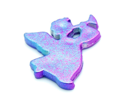 Akrylové korálky anděl - fialovomodrá 1ks