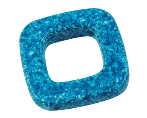 Akrylové korálky kosočtverec - modrý granit 4 ks