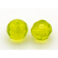 Broušený korálek 6mm, skleněný,zelená Lime, 10ks