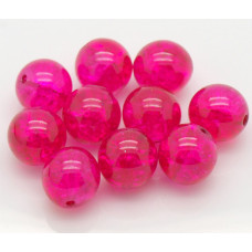 Praskané perly - 12mm, růžovofialová, 10ks