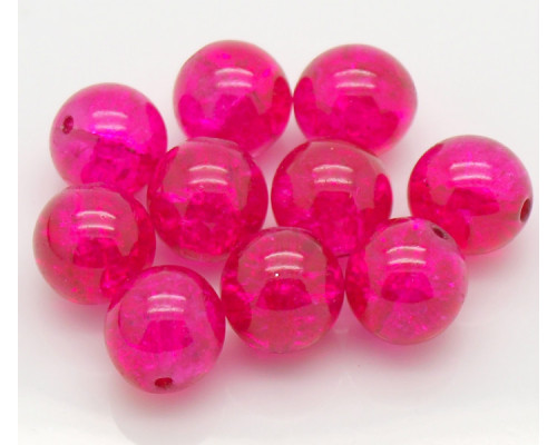 Praskané perly - 12mm, růžovofialová, 10ks