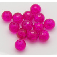 Praskané perly - 8mm, růžovofialová, 10ks