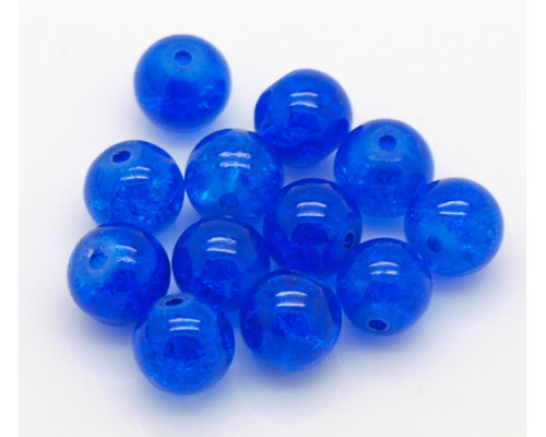 Praskané perly - 8mm, zářivá modrofialová, 10ks