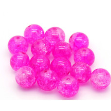 Praskané perly - 10mm, růžovofialová, 10ks