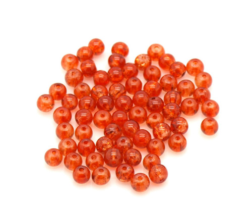 Praskané perly - 4mm, barva medově hnědá, 30ks