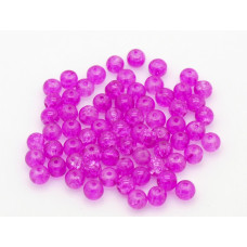 Praskané perly - 4mm, růžovofialová, 30ks
