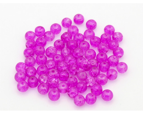 Praskané perly - 4mm, růžovofialová, 30ks