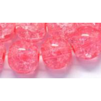 Praskané perly - 10mm, sytě růžová, 10ks
