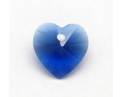 Broušený přívěsek srdce - barva tmavě modrá 1ks