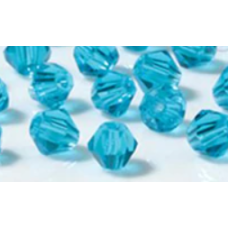 Broušená sluníčka 3mm, 110ks, Aquamarine - Imitace crystallized