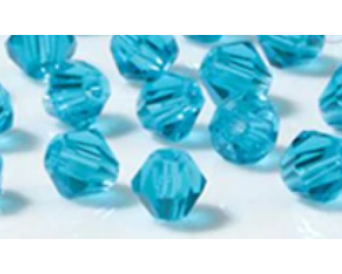 Broušená sluníčka 3mm, 110ks, Aquamarine - Imitace crystallized