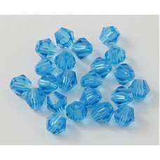 Broušená sluníčka 4mm, 20ks, barva deep blue - Imitace crystallized