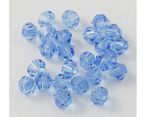 Broušená sluníčka 4mm, 20ks, sky blue - Imitace crystallized
