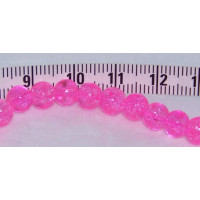 Praskané perly - 6mm, barva růžová, 10ks