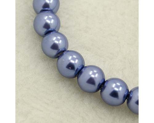 Voskové perličky 6 mm - barva chrpově modrá 10ks 
