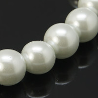 Voskové perličky 10 mm - barva bílá 10ks 