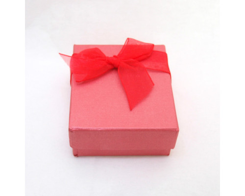 Dárková krabička na šperky obdélník - červená 1 ks