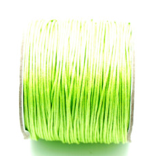Bavlněné voskované lanko 1mm - světle zelené 2 metry