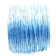 Bavlněné voskované lanko 1mm - tmavě modré 2 metry