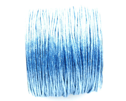Bavlněné voskované lanko 1mm - tmavě modré 2 metry