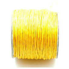 Bavlněné voskované lanko 1mm - žlutoranžové 2 metry