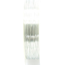 Měděný drát 0,5mm metráž - barva stříbrná 1m