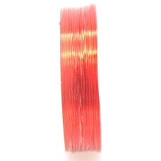 Měděný drát 0,4mm metráž - barva červená 1m