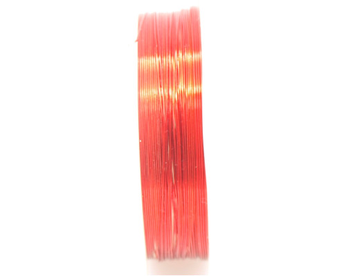 Měděný drát 0,4mm metráž - barva červená 1m