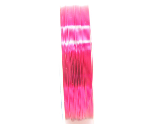 Měděný drát 0,4mm metráž - barva růžovofialová 1m
