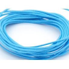 Bavlna/nylon voskované lanko 1mm - modré 2 metry