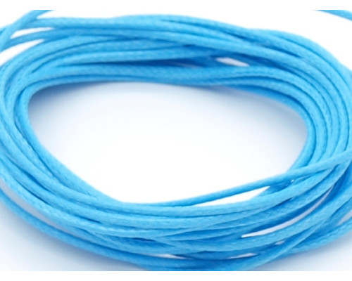 Bavlna/nylon voskované lanko 1mm - modré 2 metry