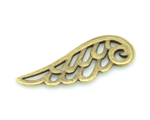 Kovodíl - přívěsek křídla - barva antik bronz 1ks