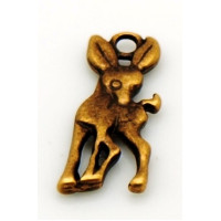 Kovodíl - přívěsek, barva antik bronz 2ks - srnka