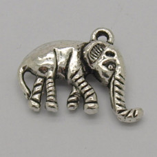 Kovodíl - slon - barva stříbrná antik 1ks