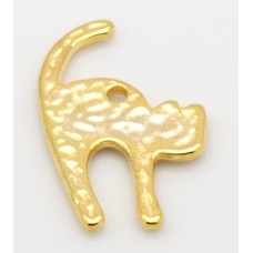 Kovodíl - přívěsek, barva zlatá 1ks - kočka č.14