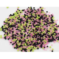 Rokail Matsuno 14/0 a 15/0 - barva mix (růžová, zelená, černá) 10g