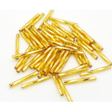 Skleněné tyčinky Preciosa 30mm - barva zlatá 10g