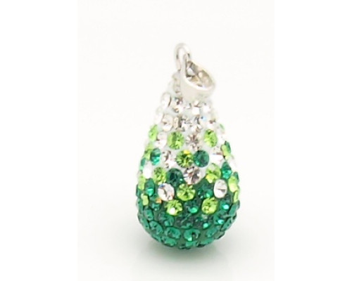 Přívěsek Austrian Crystal - kapka - barva Emerald