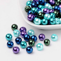 Voskové perličky 8 mm - mix barev č.1 - 10ks 